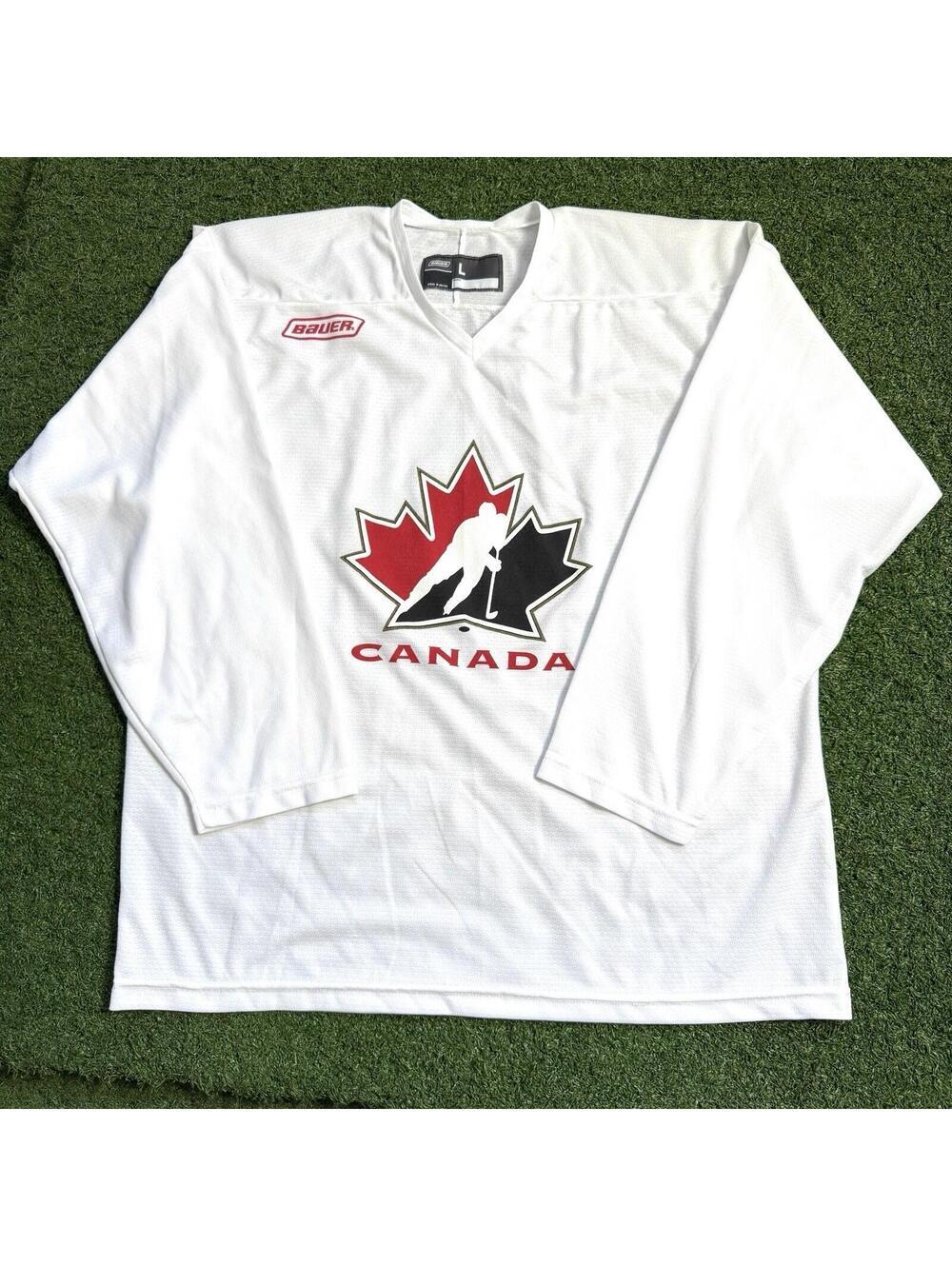 VTG BAUER Official TEAM CANADA Olympic Hockey PRACTICE JERSEY Men Large Mesh NHL